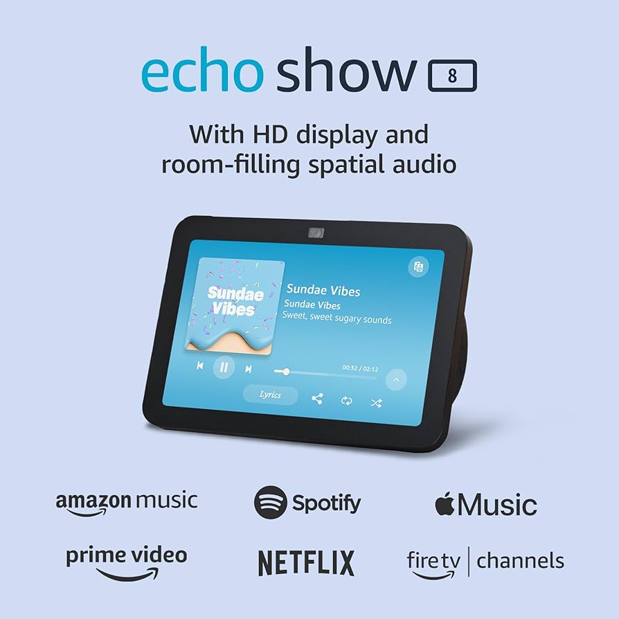 Amazon Echo Show 8 (3. Gen, Schwarz charcoal) Bild 1